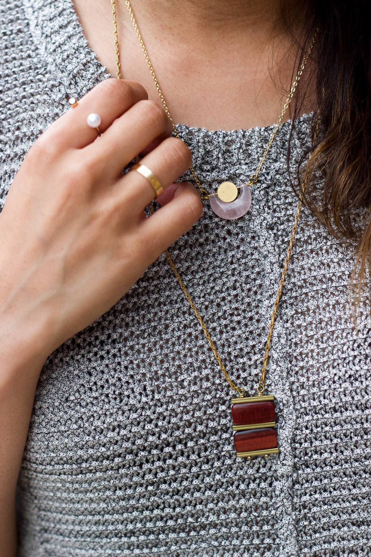 layered necklaces