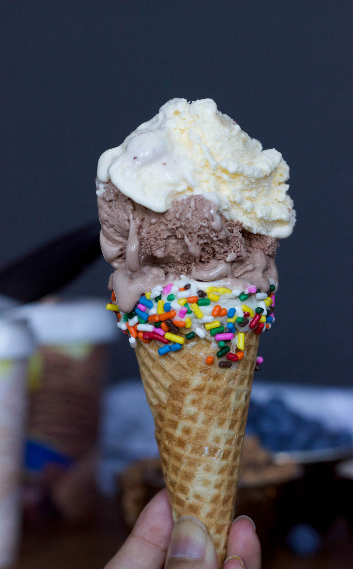 swirl ice cream cone