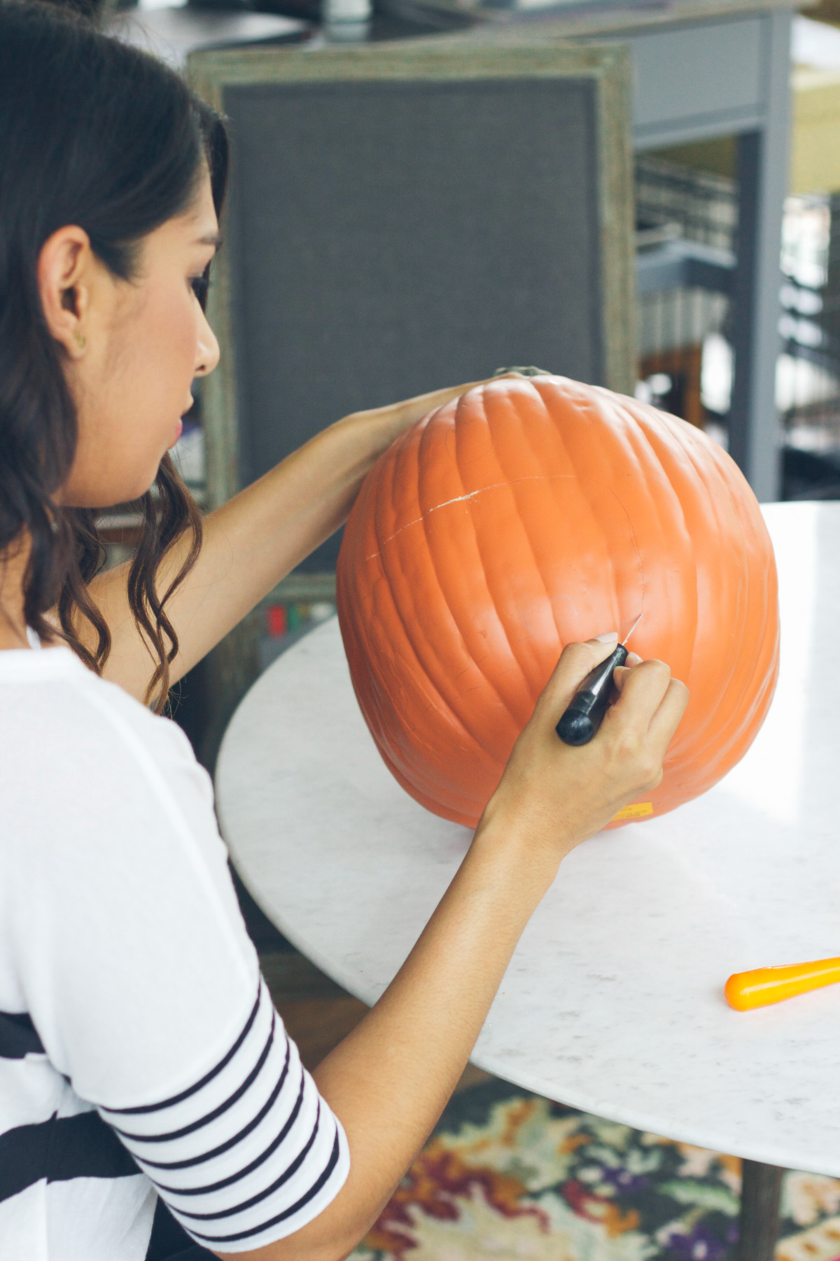 pumpkin carving technique