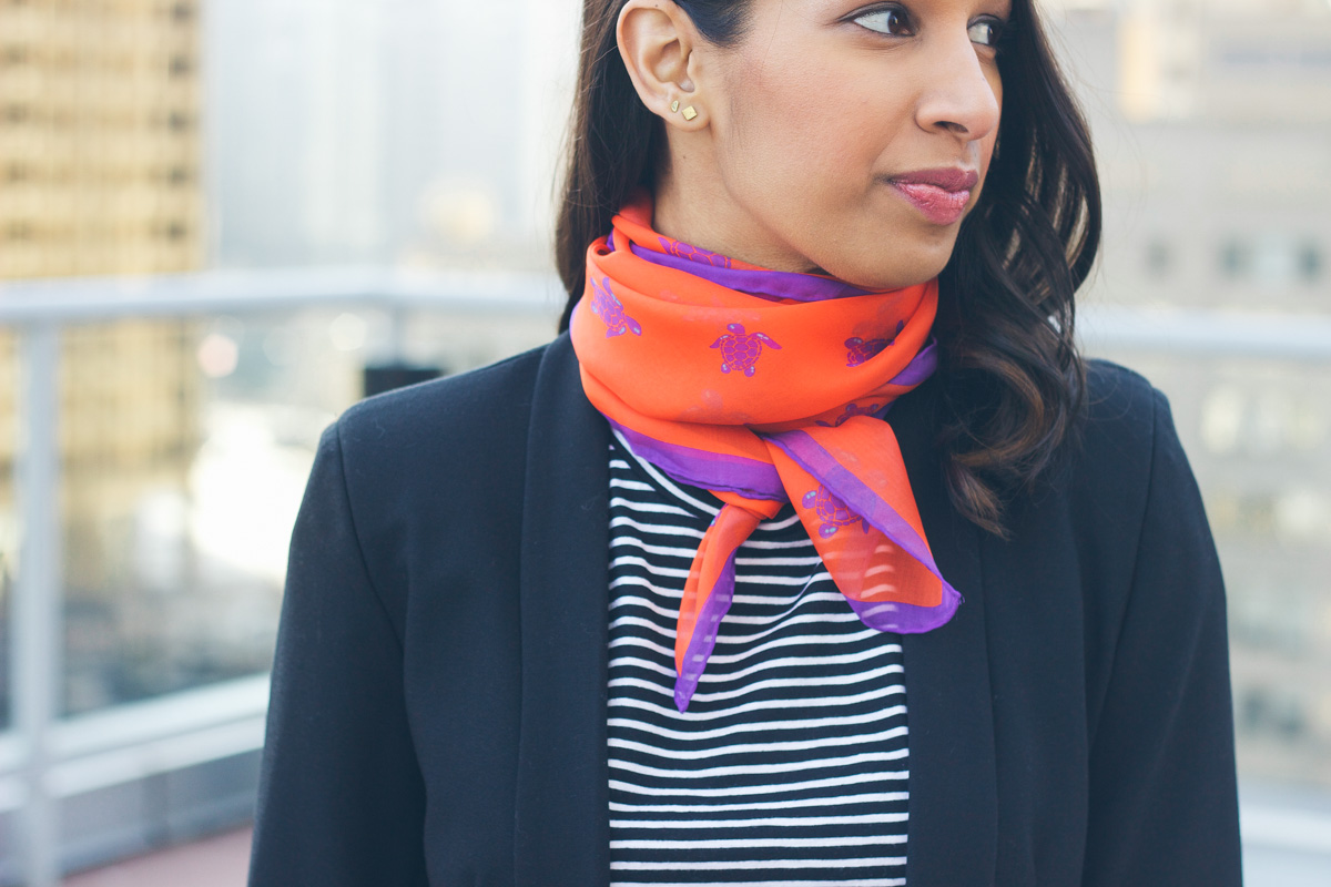 silk neck scarf