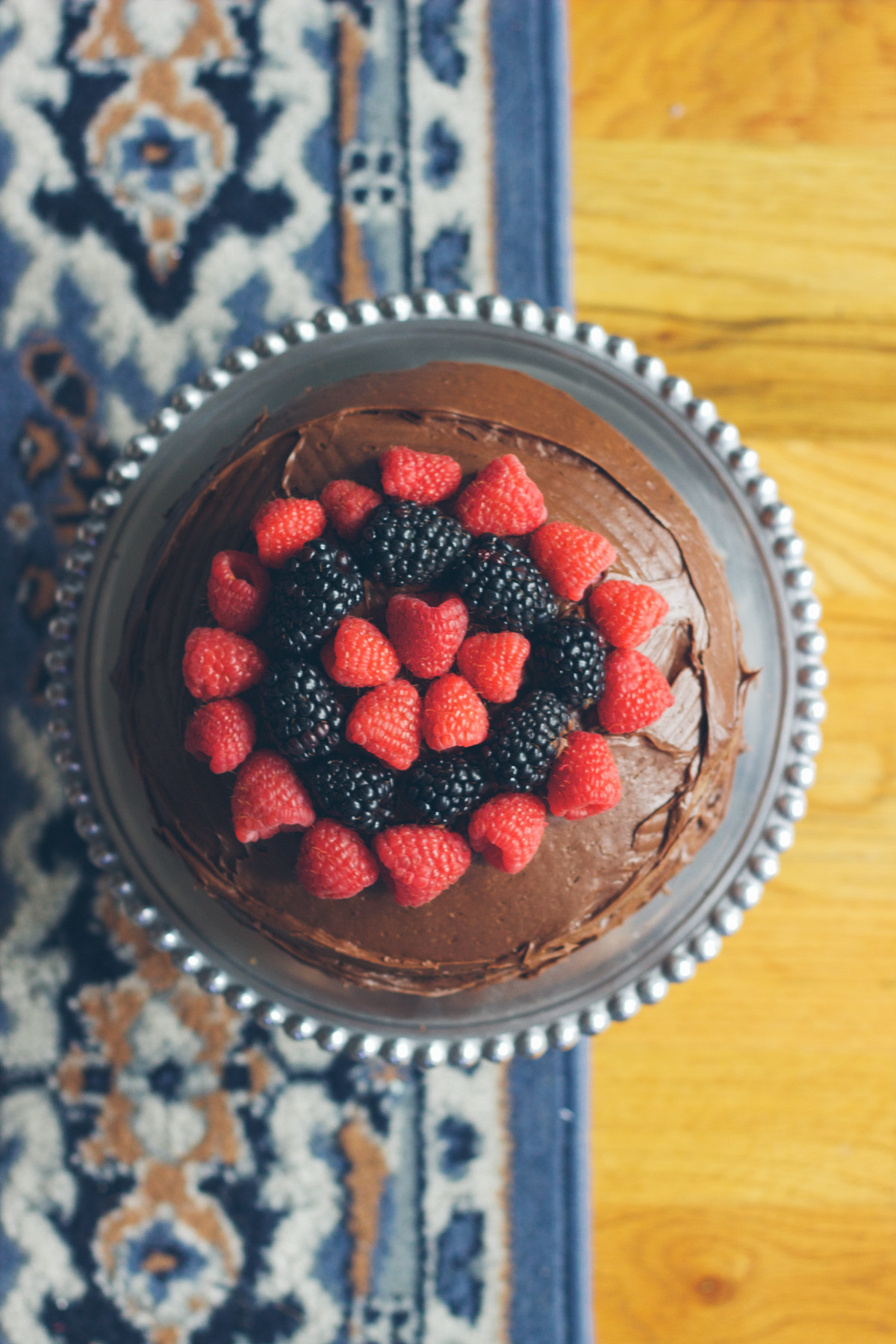 berry dark chocolate cake