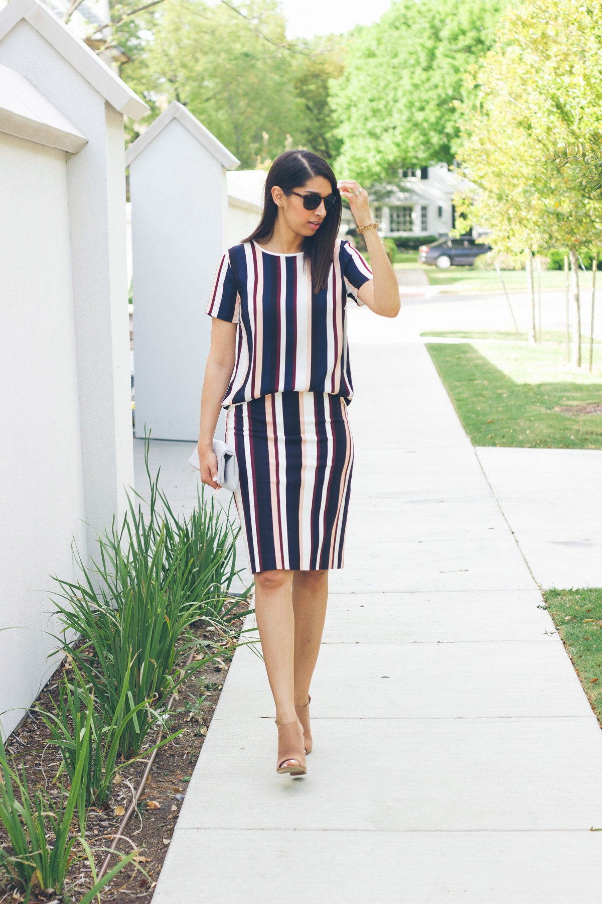 stripe skirt & top set