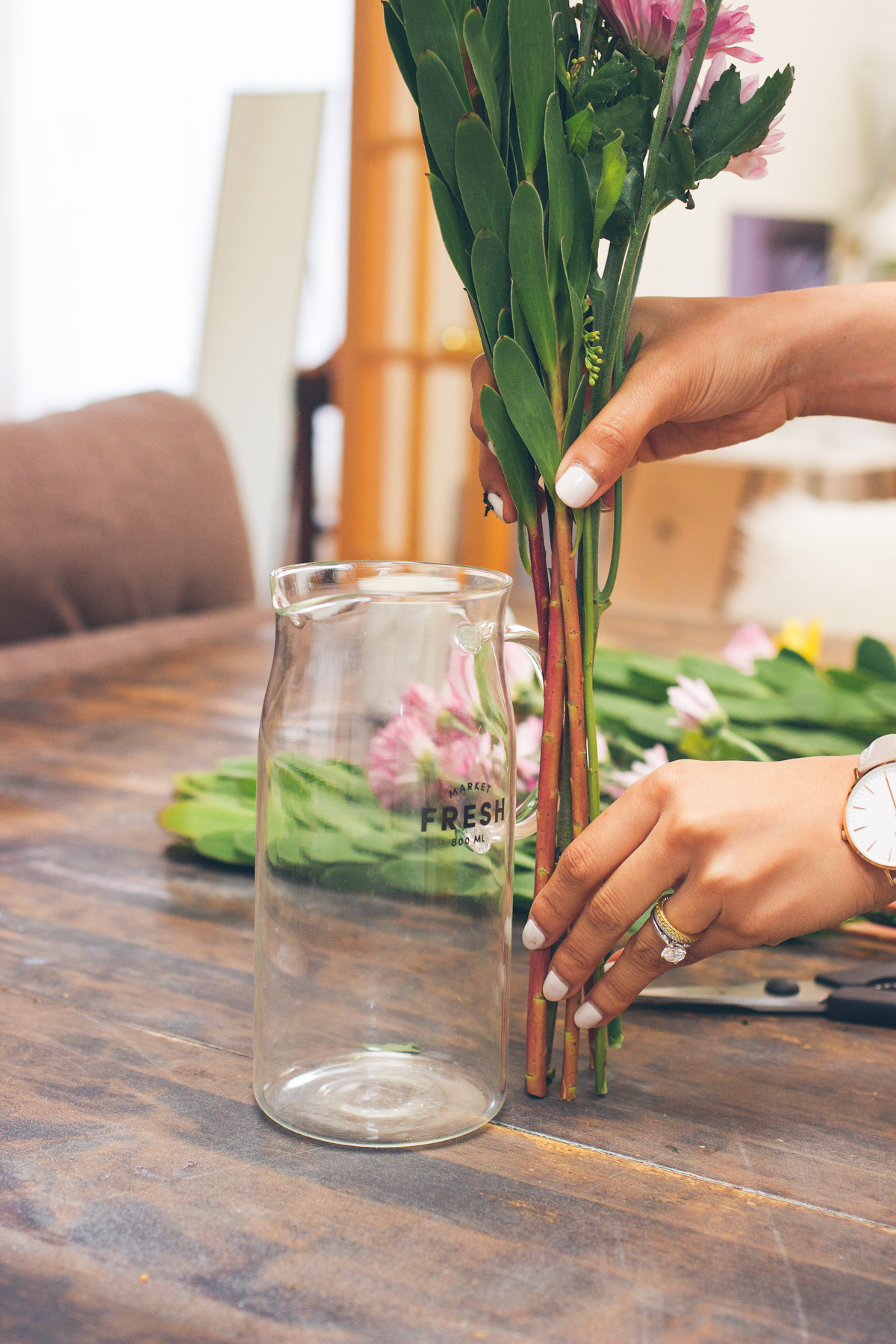 measuring flowers at home