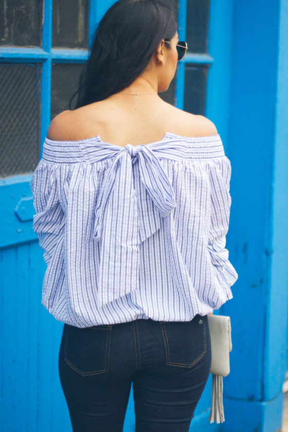 bow off the shoulder top