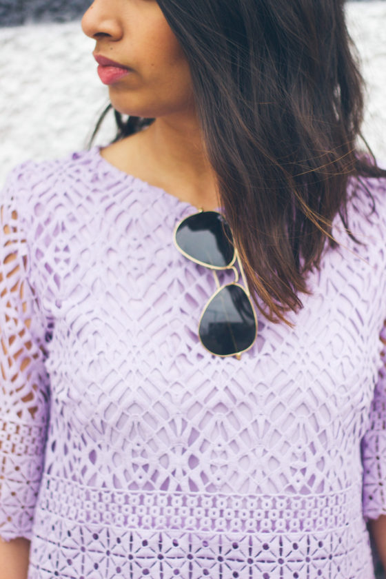 purple lace top