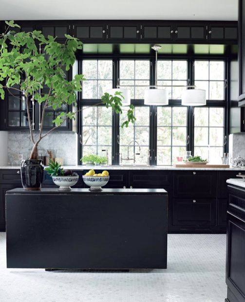 black modern kitchen