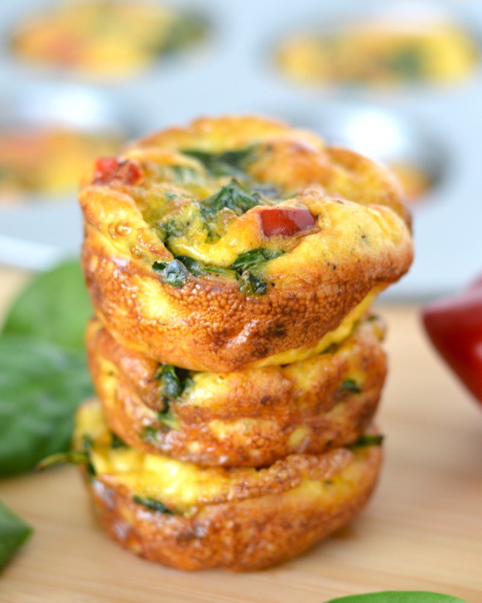 spinach and red pepper frittata