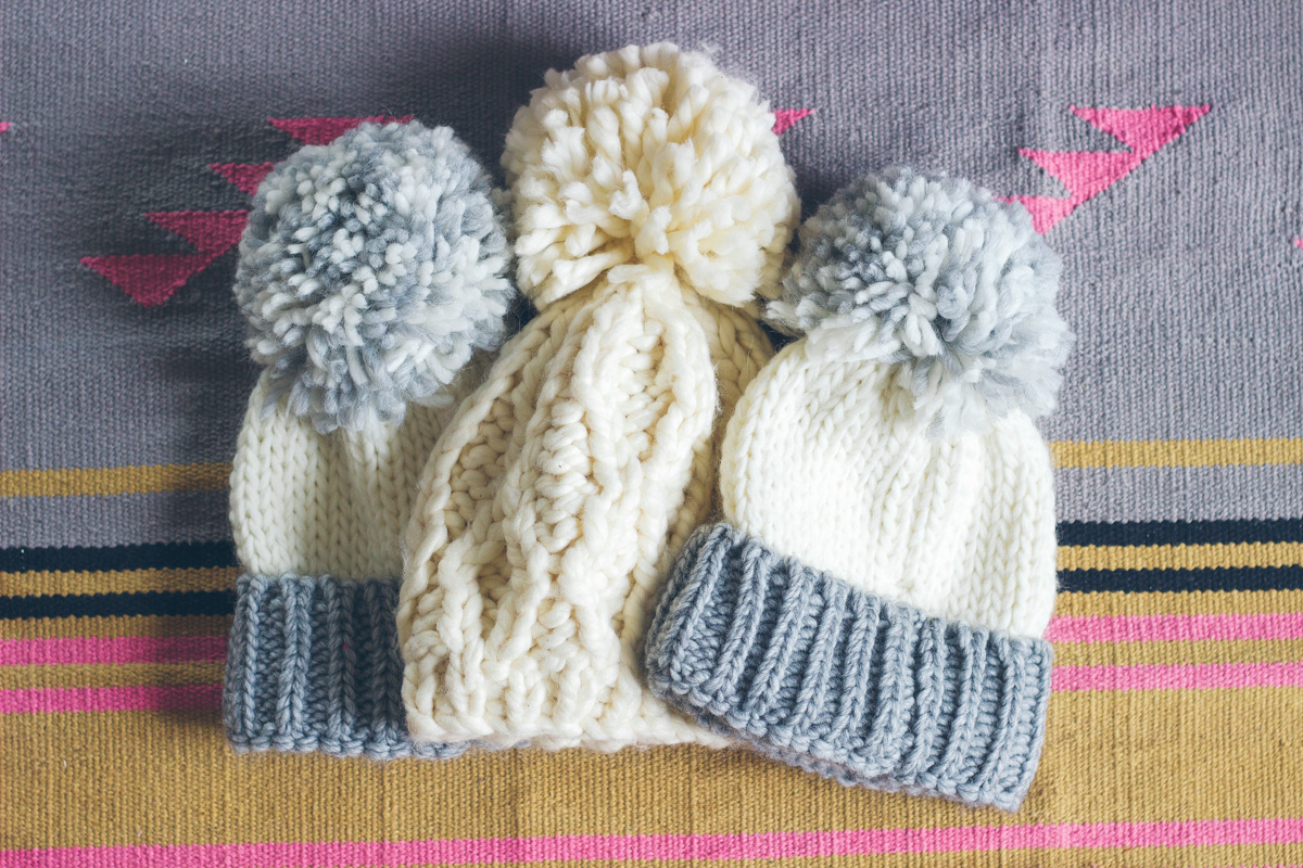 winter pom hats