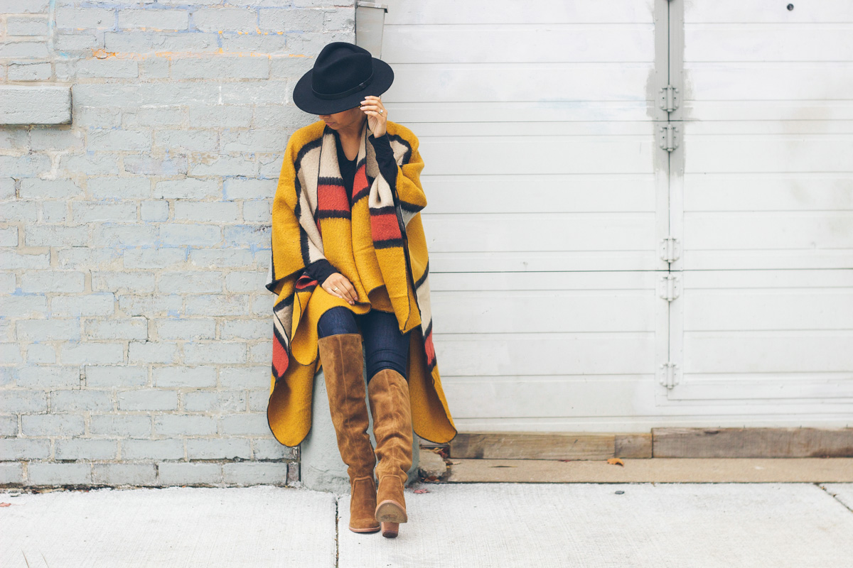 how to style a poncho