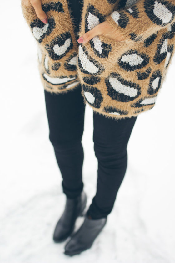 winter black boots