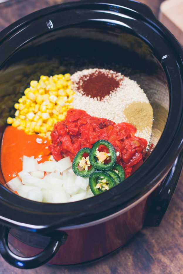 A CrockPot® Slow Cooker Turkey Enchilada Quinoa Lows to Luxe