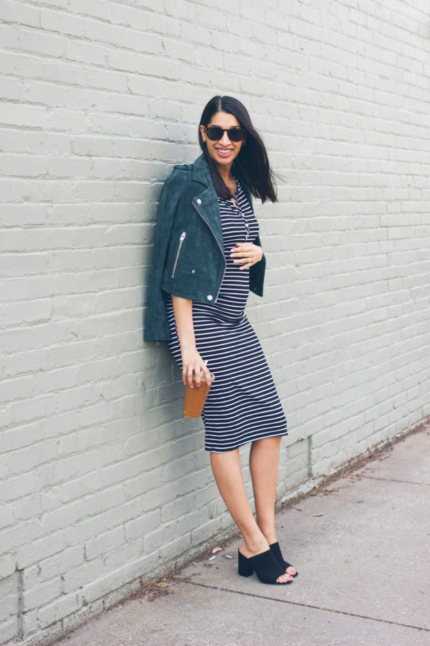 maternity striped dress