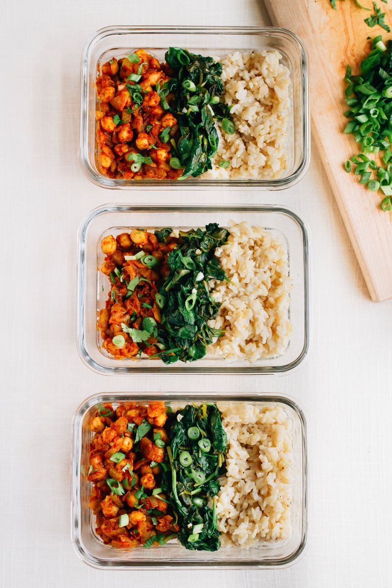 curried chickpea bowls