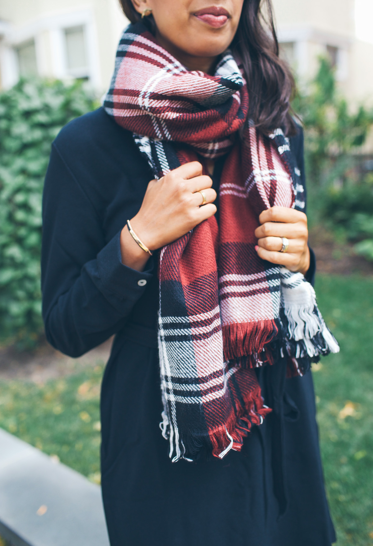 fall plaid scarf 