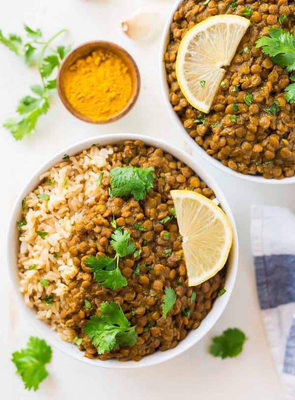 lentil curry bowl