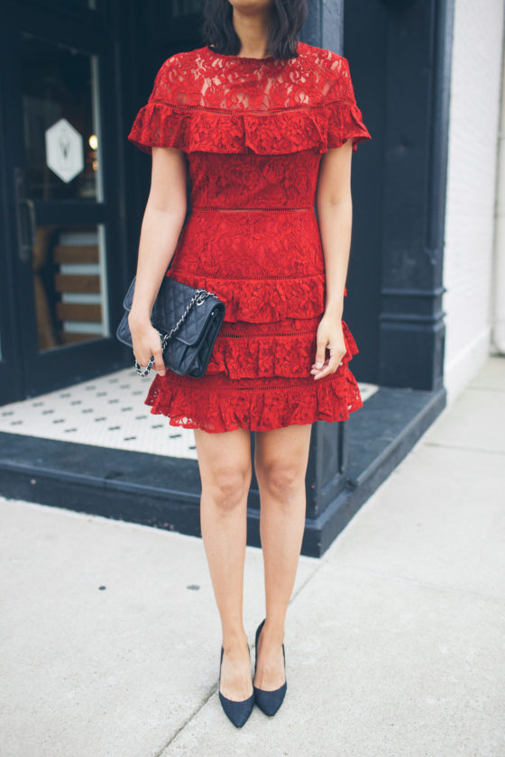 red lace dresses