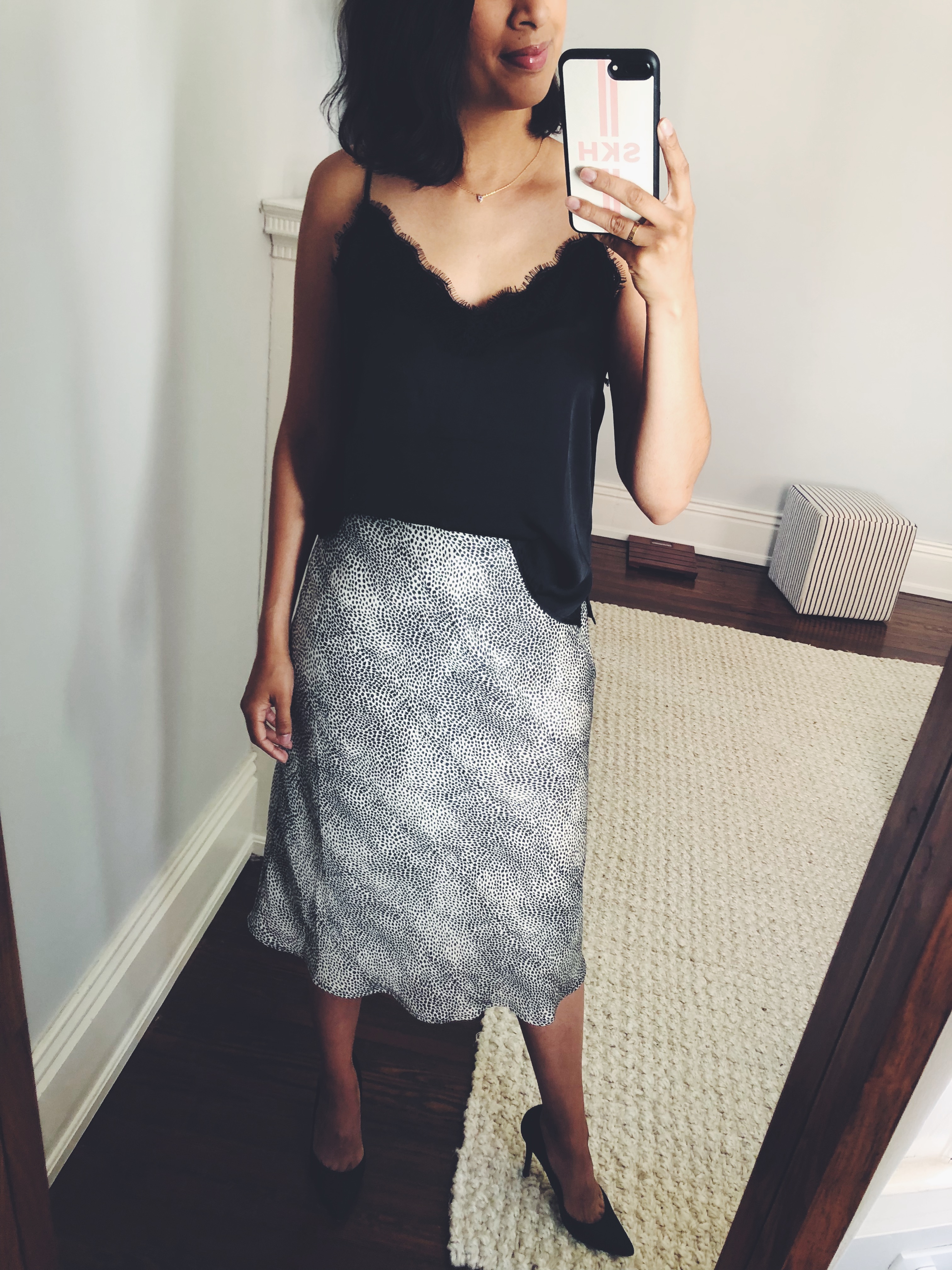how to dress up a midi skirt