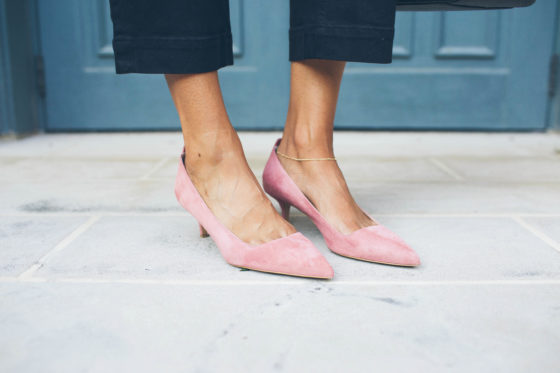 everlane pink heels