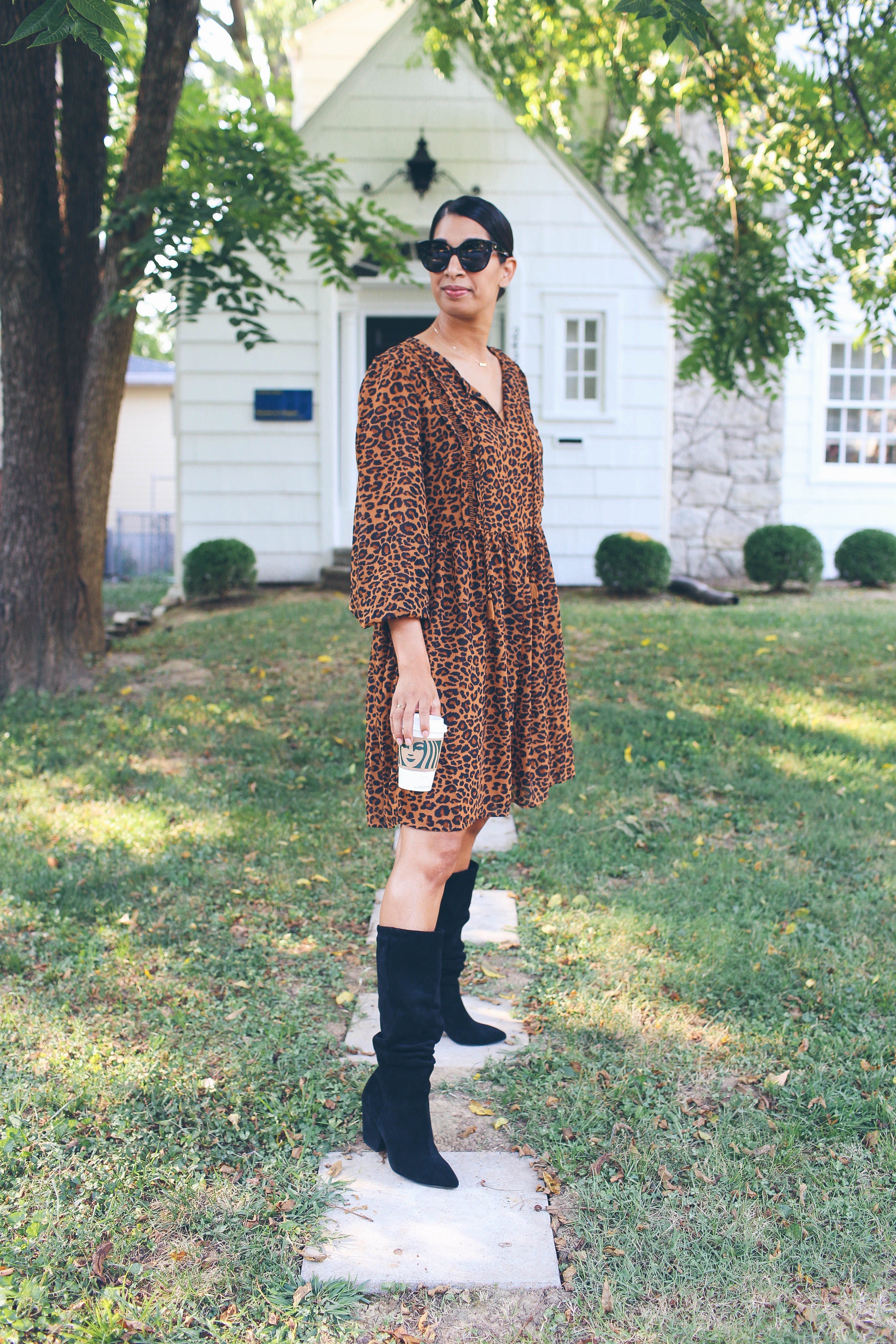 fall leopard dress